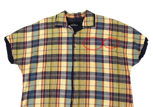 tricot COMME des GARCONS Checker Open Collar Shirt K-166402_003