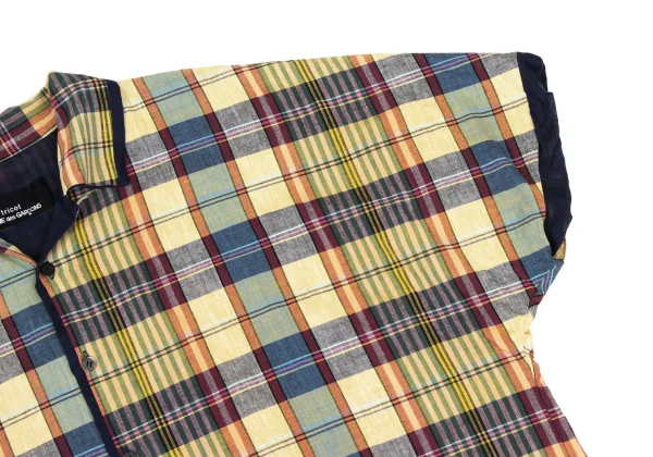 tricot COMME des GARCONS Checker Open Collar Shirt K-166402_009