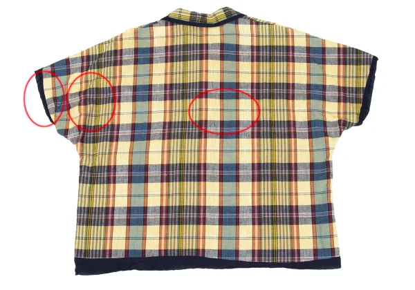 tricot COMME des GARCONS Checker Open Collar Shirt K-166402_012