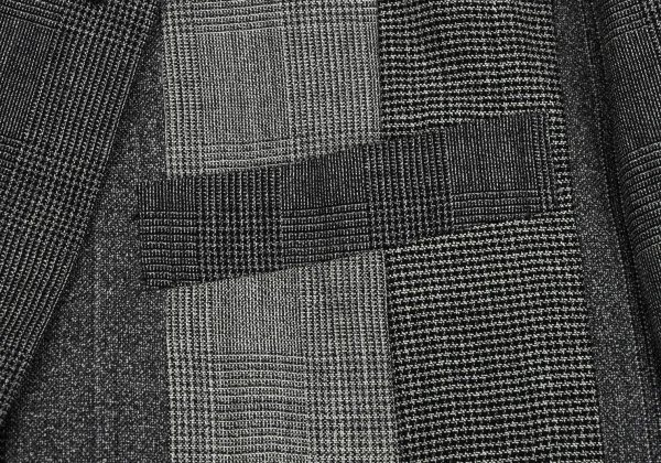 COMME des GARCONS HOMME Wool Front Switching Glen Check Jacket K-166403_006