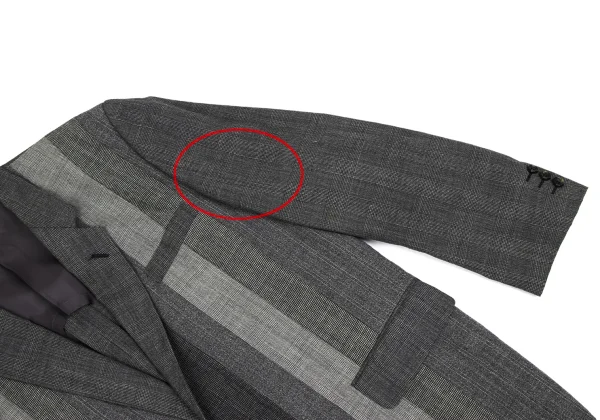 COMME des GARCONS HOMME Wool Front Switching Glen Check Jacket K-166403_007