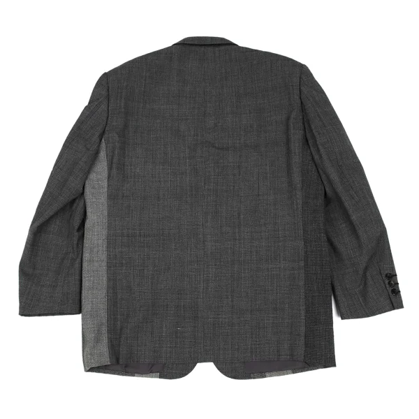 COMME des GARCONS HOMME Wool Front Switching Glen Check Jacket K-166403_017