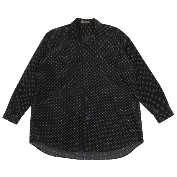 Y's for men Dot Cause Open Collar Shirt Black S-M K-166404_001
