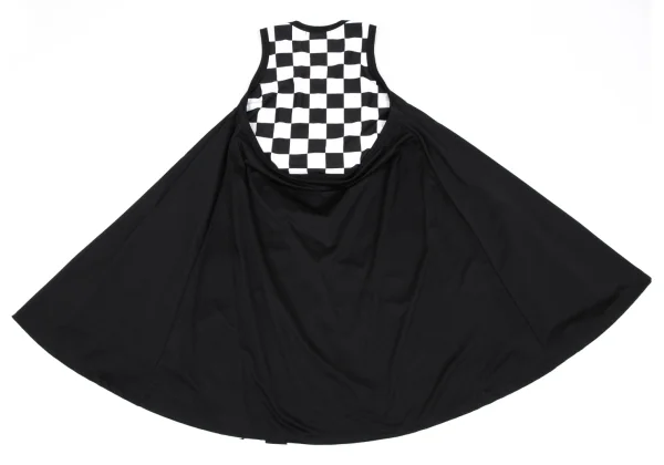 COMME des GARCONS Checker Draped Switching Stretch Dress K-166406_010
