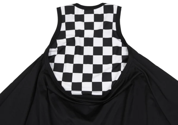 COMME des GARCONS Checker Draped Switching Stretch Dress K-166406_011