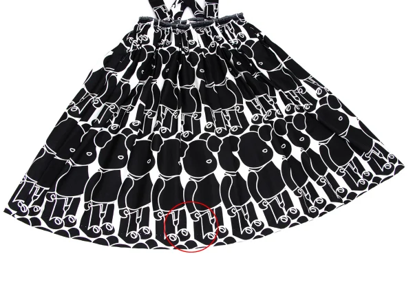 COMME des GARCONS Bearbrick Printed Strap Skirt K-166407_007
