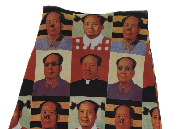 VIVIENNETAM Mao Zedong Printed Mesh Skirt K-166409_003