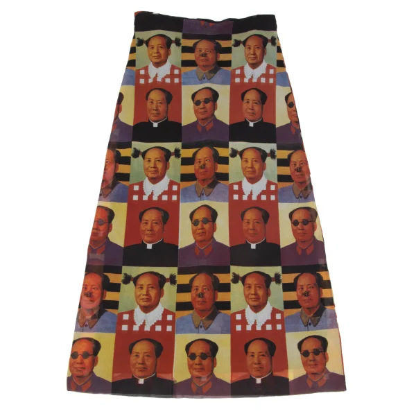 VIVIENNETAM Mao Zedong Printed Mesh Skirt K-166409_010