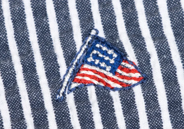 Papas+ Flag Embroidery Seersucker Stripe Jacket K-166411_016