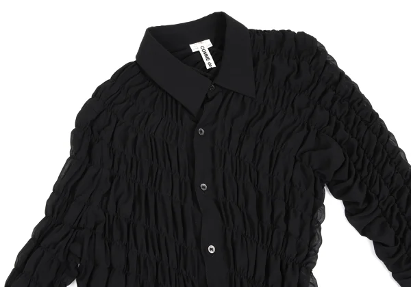 COMME des GARCONS See-through Shirred Blouse K-166415_003