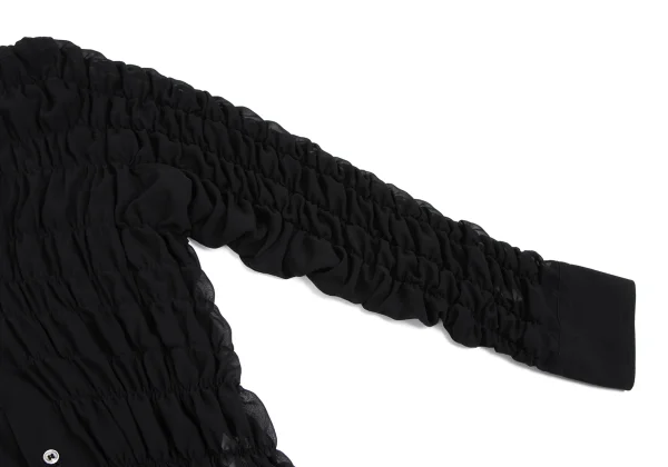COMME des GARCONS See-through Shirred Blouse K-166415_006