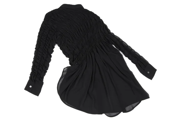 COMME des GARCONS See-through Shirred Blouse K-166415_010