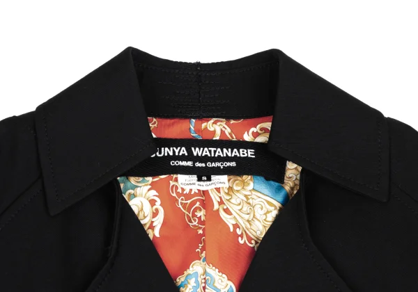 JUNYA WATANABE COMME des GARCONS Scarf Pattern Lining Trench Jacket K-166417_004