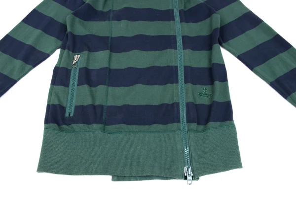 Vivienne Westwood Red Label Orb Embroidery Cotton Striped Zip Jacket K-166420_008