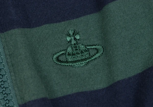 Vivienne Westwood Red Label Orb Embroidery Cotton Striped Zip Jacket K-166420_009