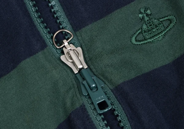 Vivienne Westwood Red Label Orb Embroidery Cotton Striped Zip Jacket K-166420_011