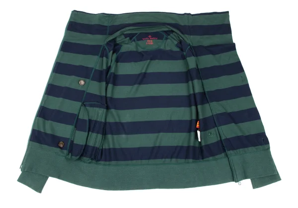 Vivienne Westwood Red Label Orb Embroidery Cotton Striped Zip Jacket K-166420_013