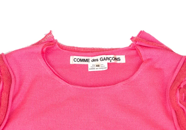 COMME des GARCONS Multi-material Outseam Switching Knit Sweater K-166422_004