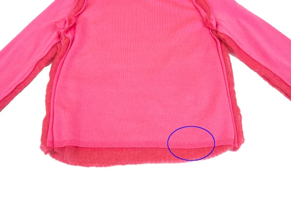 COMME des GARCONS Multi-material Outseam Switching Knit Sweater K-166422_009