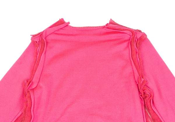 COMME des GARCONS Multi-material Outseam Switching Knit Sweater K-166422_013