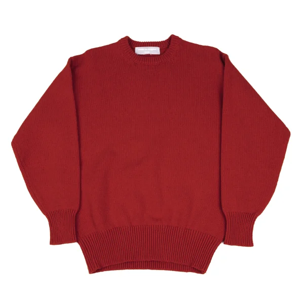 COMME des GARCONS HOMME Wool Knit Sweater Red S-M K-166423_001