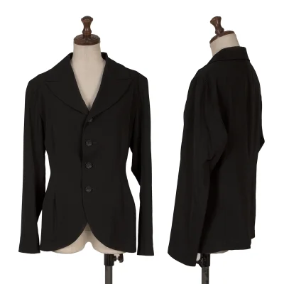 Y's Wool Gabardine Peaked Lapel Jacket