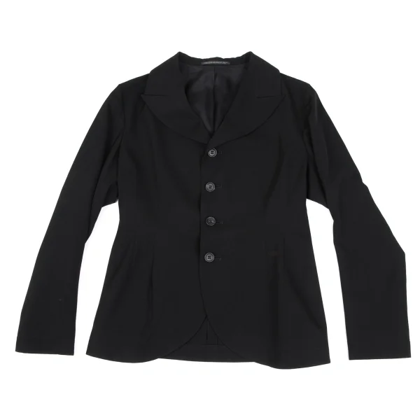 Y's Wool Gabardine Peaked Lapel Jacket K-166424_002