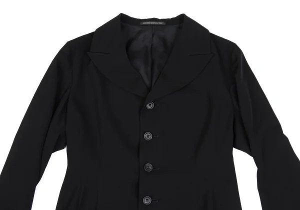 Y's Wool Gabardine Peaked Lapel Jacket K-166424_003