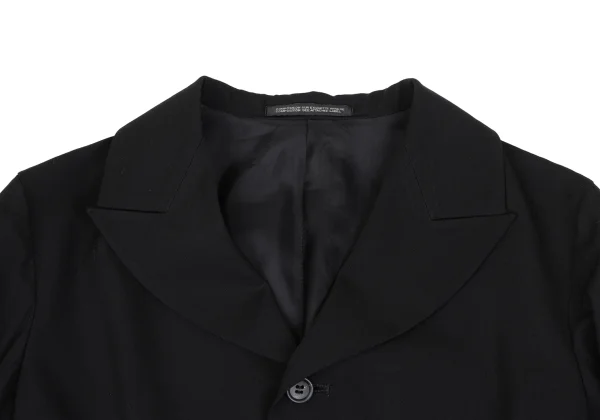 Y's Wool Gabardine Peaked Lapel Jacket K-166424_004