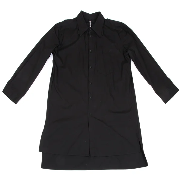 Ground Y Double Collar Cotton Long Shirt Black 3 K-166425_001