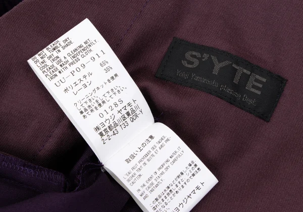 サイトS'YTE ポリレーヨンラップパンツ 紫3 K-166431_016