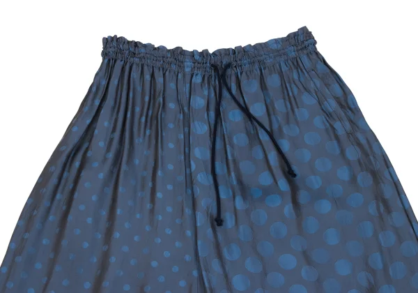 Y's Dot Jacquard Asymmetry Cupra Dropped Crotch Pants K-166444_002