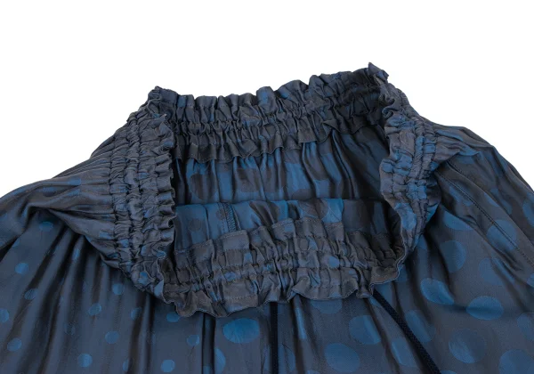 Y's Dot Jacquard Asymmetry Cupra Dropped Crotch Pants K-166444_005