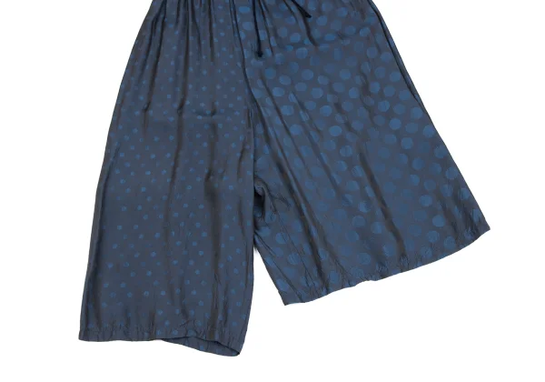 Y's Dot Jacquard Asymmetry Cupra Dropped Crotch Pants K-166444_006