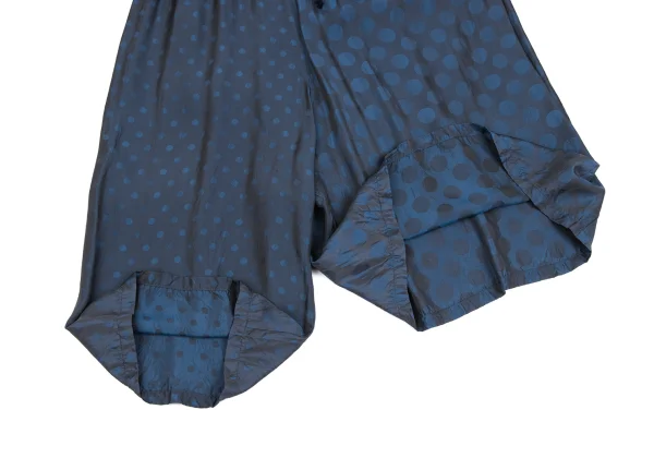 Y's Dot Jacquard Asymmetry Cupra Dropped Crotch Pants K-166444_007