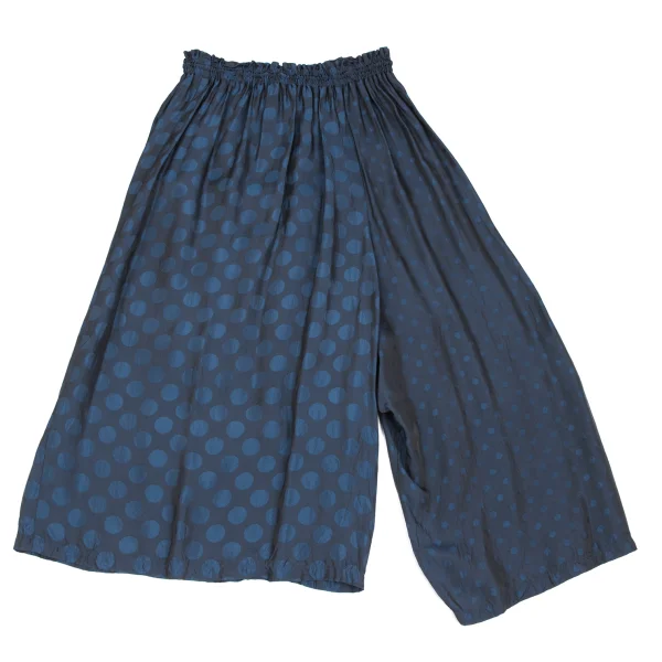 Y's Dot Jacquard Asymmetry Cupra Dropped Crotch Pants K-166444_008