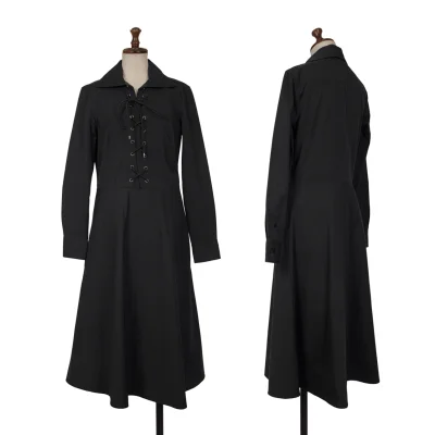 POLO RALPH LAUREN Lace Up Cotton Shirt Dress