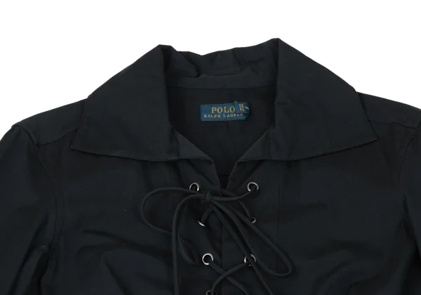 POLO RALPH LAUREN Lace Up Cotton Shirt Dress K-166452_004