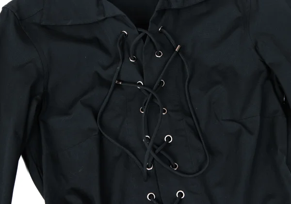 POLO RALPH LAUREN Lace Up Cotton Shirt Dress K-166452_006