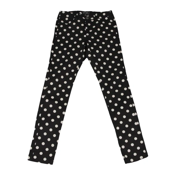 To b.by agnes b. Dot Printed Cotton Stretch Pants Black 36 K-166455_001