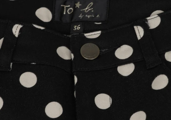 To b.by agnes b. Dot Printed Cotton Stretch Pants K-166455_005