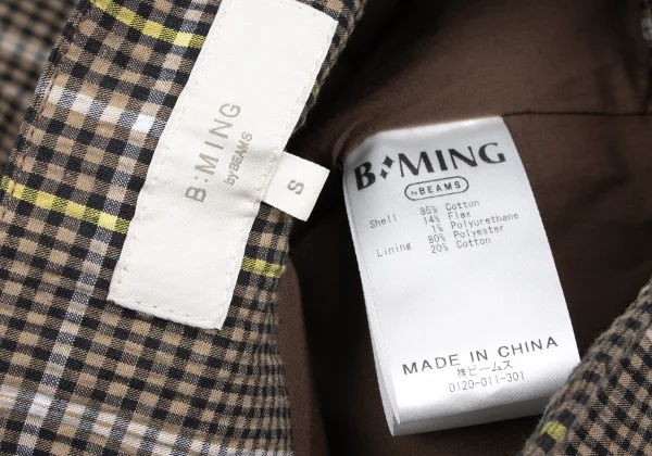ビーミング by ビームスB:MING by BEAMS チェックシアサッカーワイドパンツ モカ他S K-166457_017