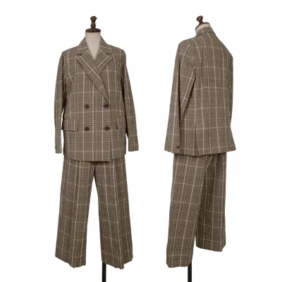 B:MING by BEAMS Check Seersucker Jacket & Wide Pants