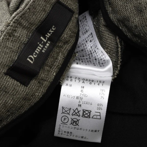 Demi-Luxe BEAMS Nep Wide Double Pants K-166460_014