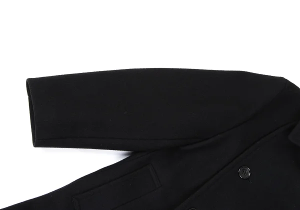 tricot COMME des GARCONS Melton Wool Fur Collar Detachable Coat K-166469_007