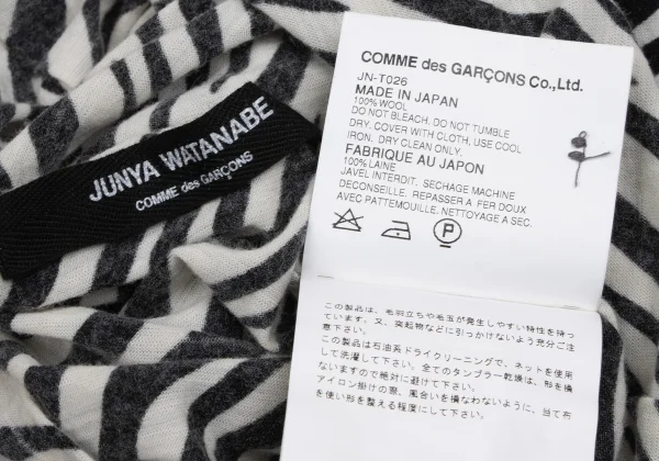 JUNYA WATANABE COMME des GARCONS Wool Zebra Print Top K-166471_016