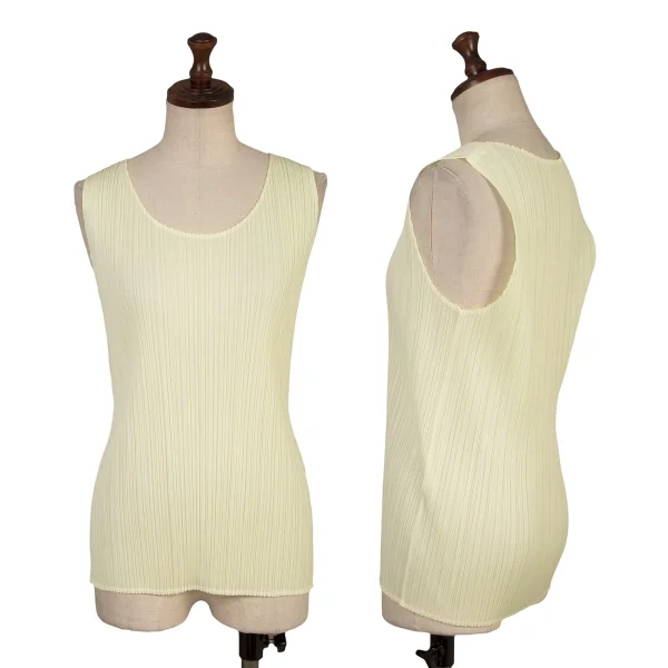 PLEATS PLEASE Pleats Tank Top Cream 3 K-166485_001