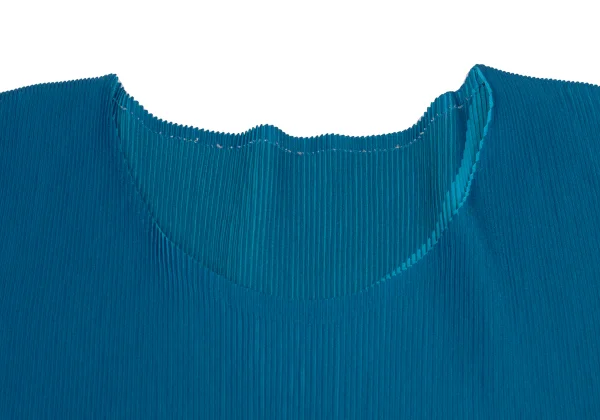 PLEATS PLEASE Crepe Pleated Bicolor Short Sleeves T-shirt K-166488_005