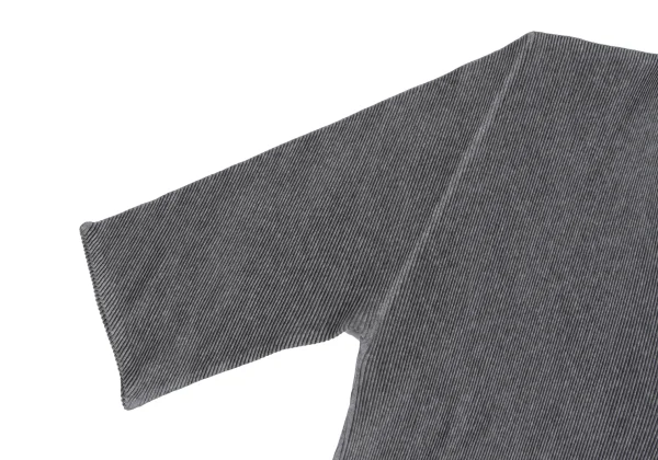 PLEATS PLEASE Crepe Pleated V-neck Short Sleeves T-shirt K-166490_005