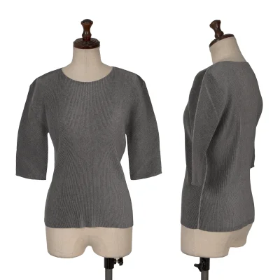 PLEATS PLEASE Crepe Pleated Short Sleeve T-shirt